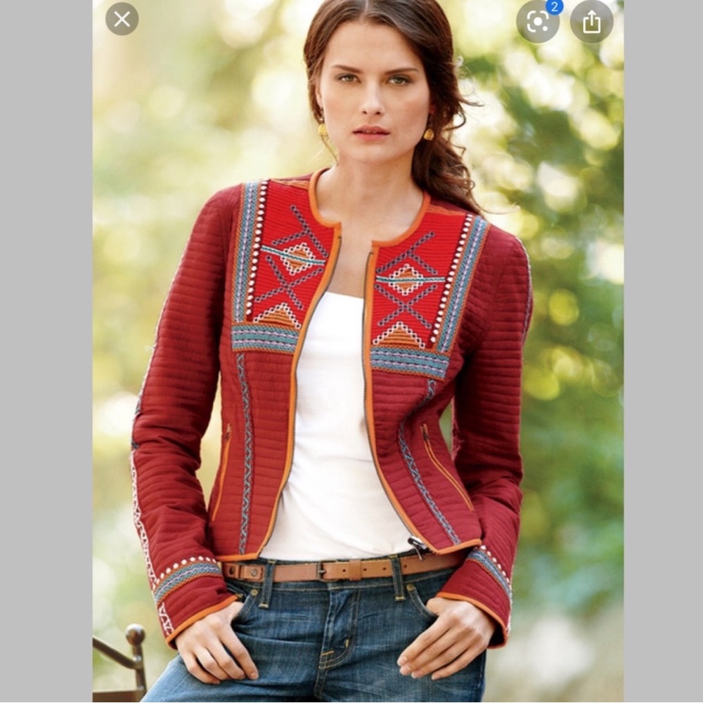 Peruvian Connection Reversible Quilted Embroidere… - image 2